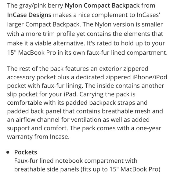 Incase Nylon Backpack - Picture 7 of 11